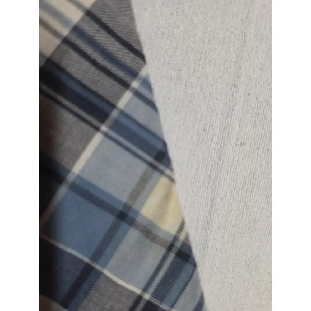 Lauren Ralph Lauren Men’s Tie One Size Blue Gray White Plaid 100% Cotton